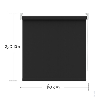 KARWEI rolgordijn verduisterend zwart (kleurnr. 5098) 60x250 cm (bxh)
