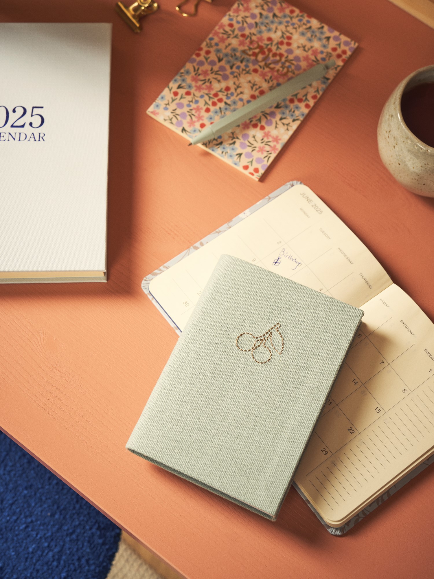 Notesbog A6 | Papir/polyester. A6. | Sage Green, Gold
