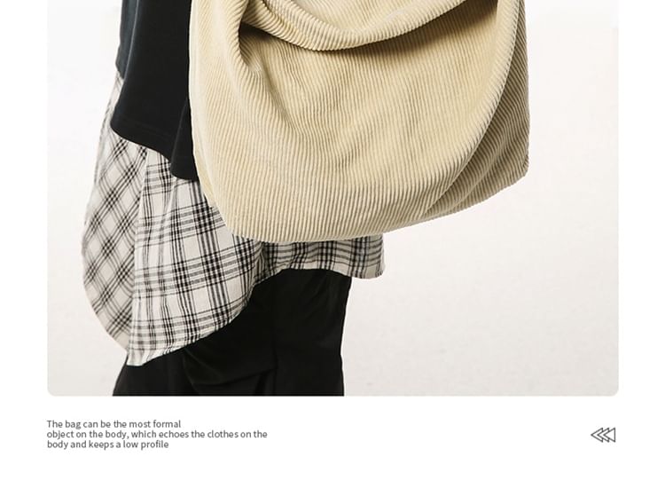 Hikuozy - Corduroy Crossbody Bag