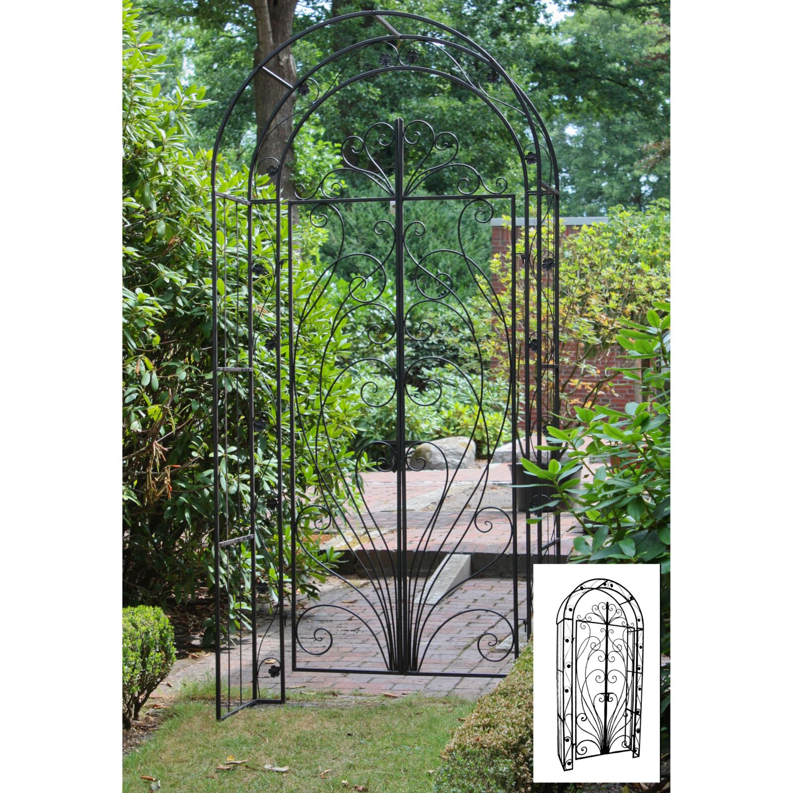 Pforte BAGANA - rostfarben - 229 cm
