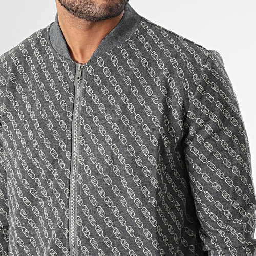 Ensemble Veste Zippée Et Pantalon Jogging Gris Chiné