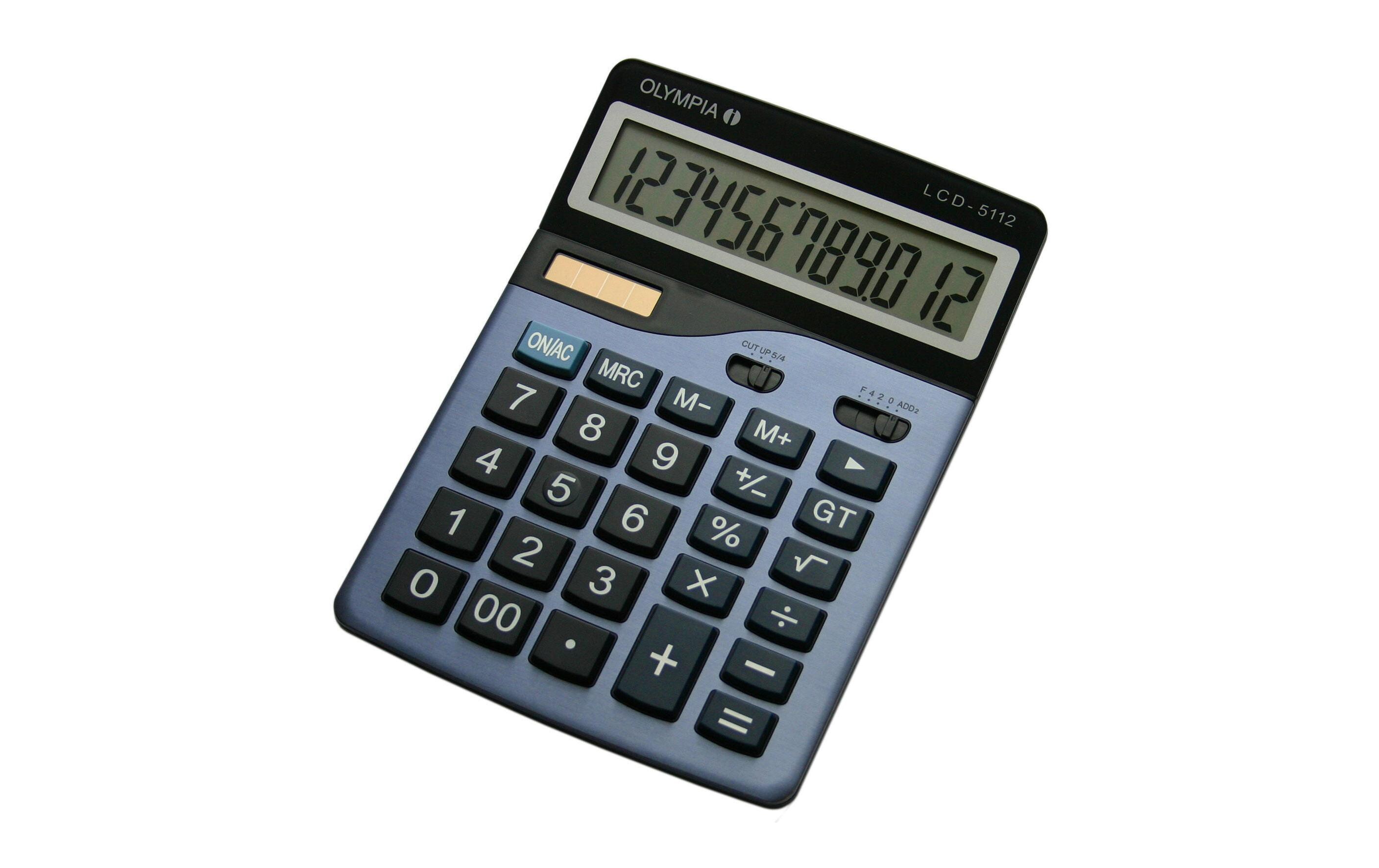 Taschenrechner LCD 5112Batterie- und solarbetriebener Tischrechner