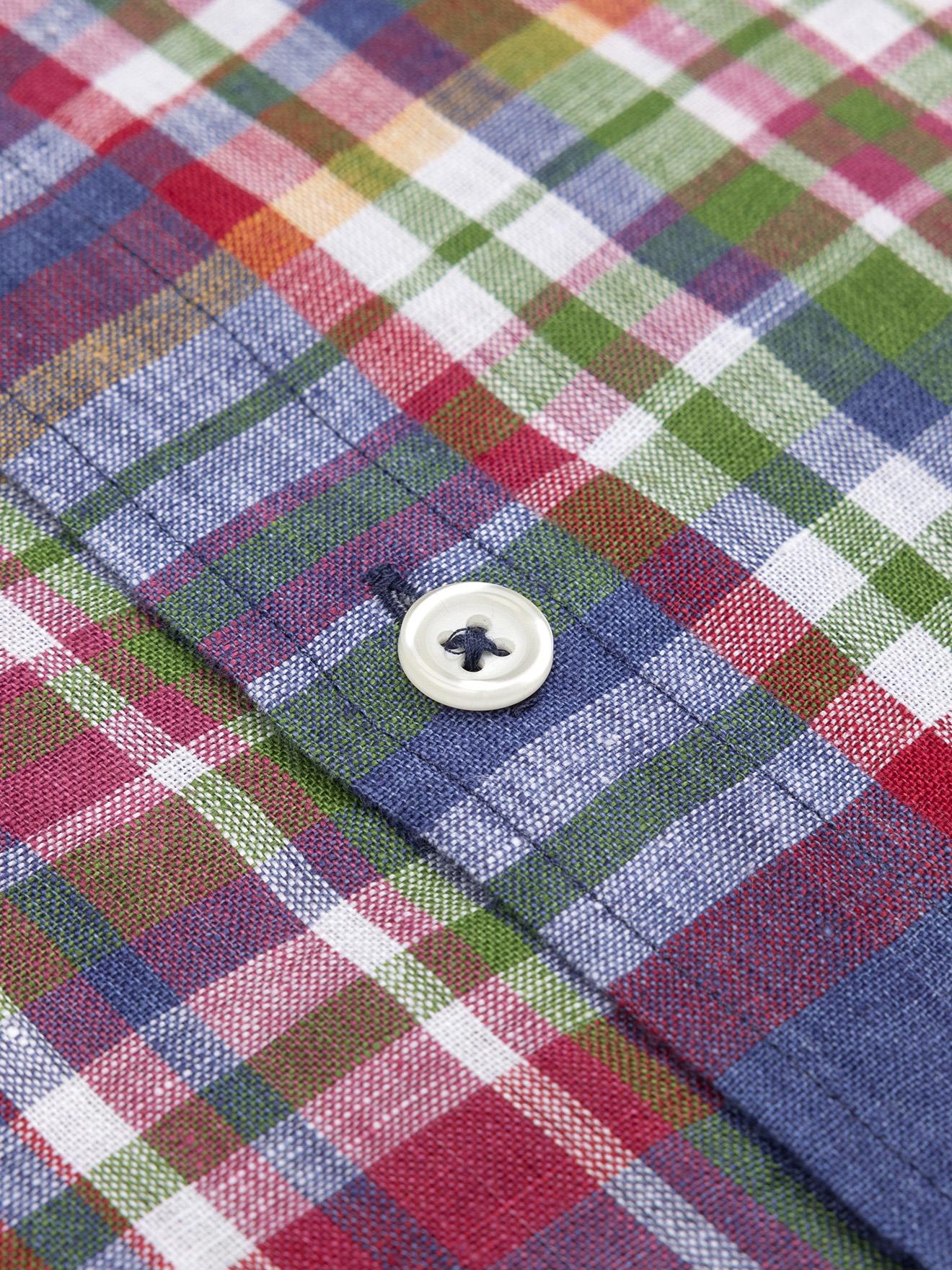 Chemise Oscar en lin à motif tartan