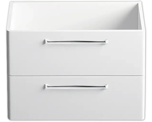 Pelipal Kumba badkamermeubelset, BxHxD 107 x 200 x 50 cm, glanzend witte fronten, 4-delige set met witte gegoten mineraalwastafel en badmeubel, 99.770126091