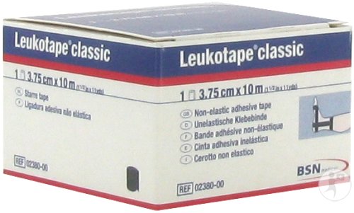 Bsn Medical Leukotape Classic Bande Adhésive Non-Élastique 10m x 3,75cm Noir 1 Pièce (0238000)