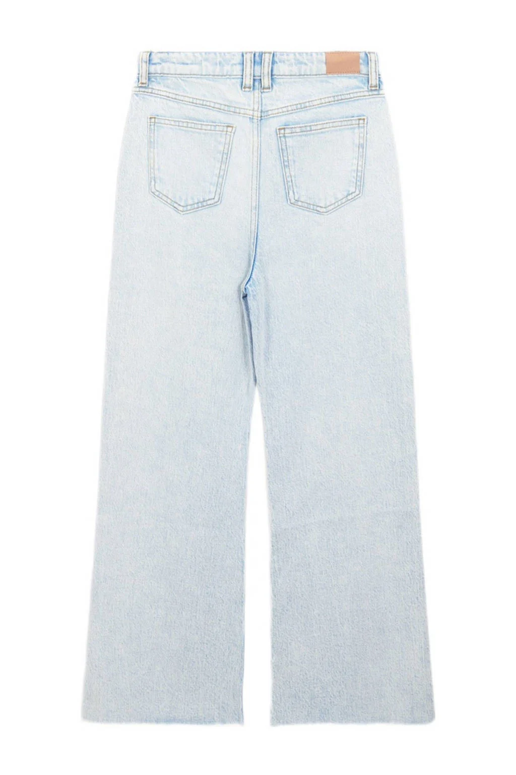Shoeby wide leg jeans bleached blauw