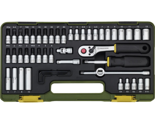 Proxxon fijnmechanische dopsleutelset met 1/4