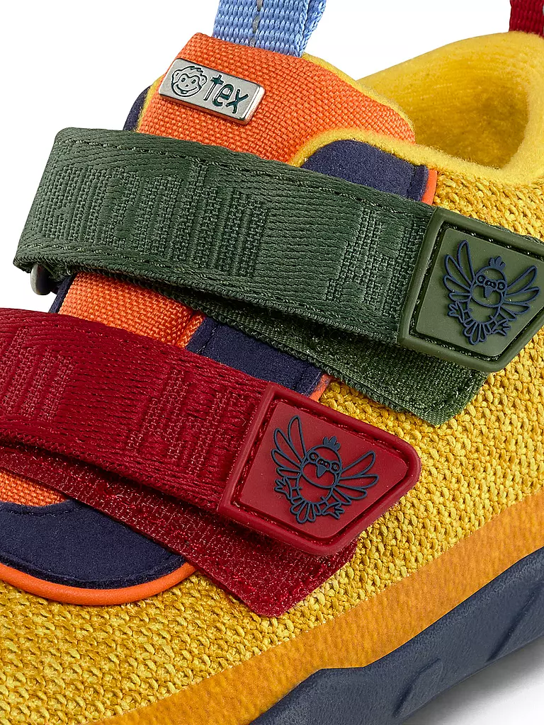 AFFENZAHN Kinder Barfußschuhe - Übergangsschuhe KNIT HAPPY Paradiesvogel gelb