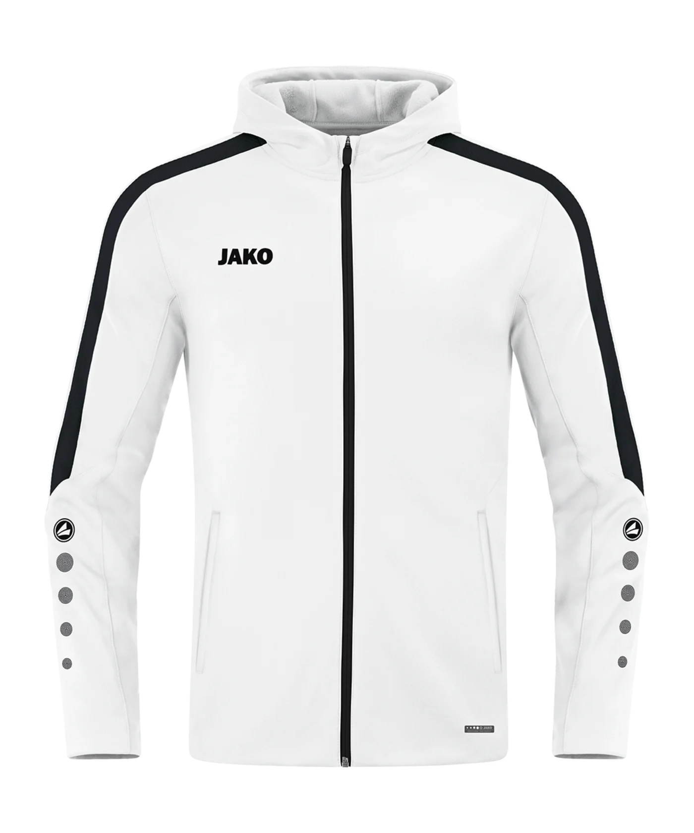 JAKO Power Kapuzenjacke Weiss Schwarz F000