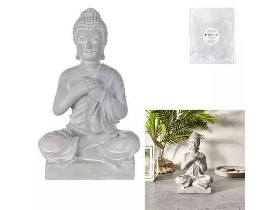 Bouddha Assis Ciment 27cm