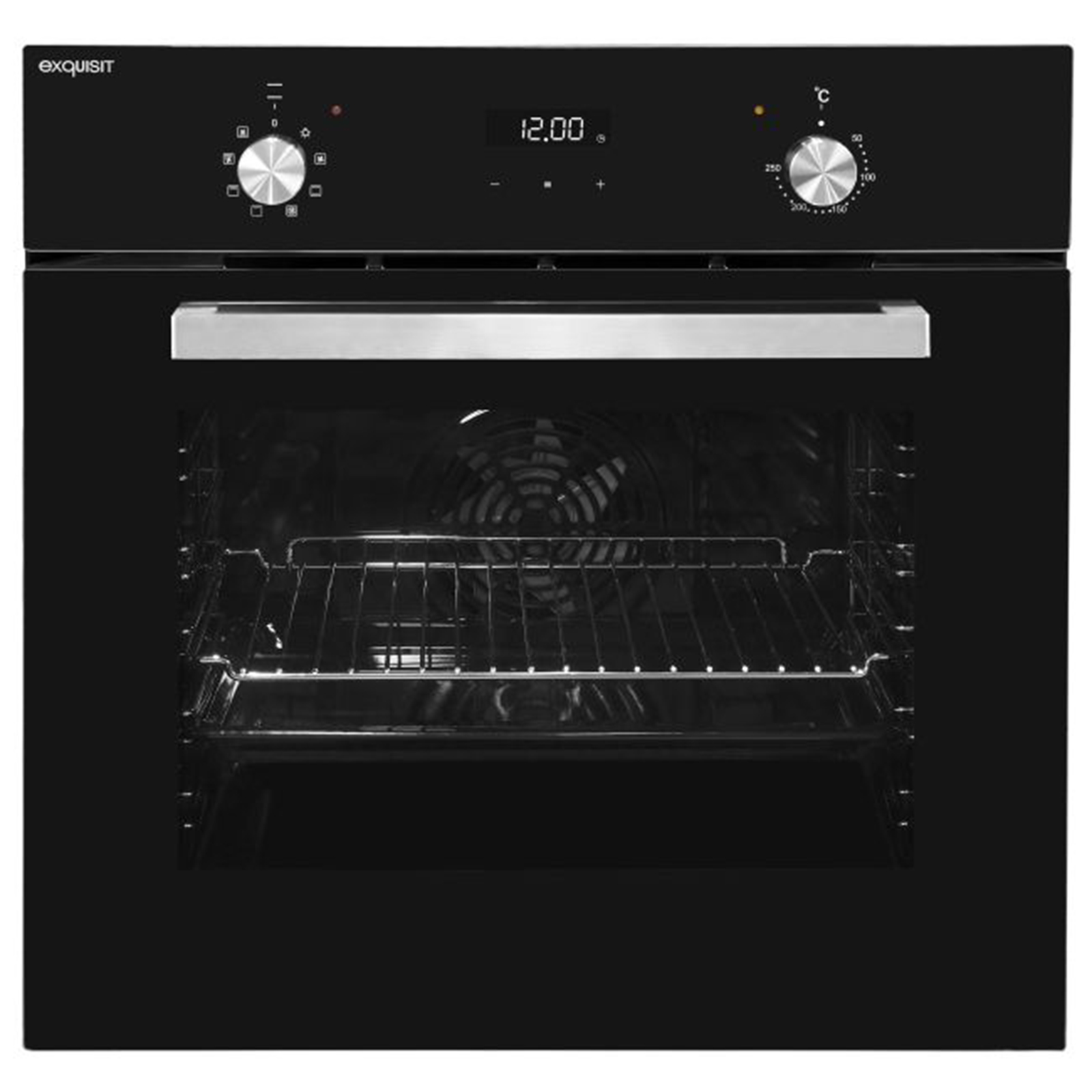 EXQUISIT Einbau-Backofen EBE 657-2H - schwarz - A