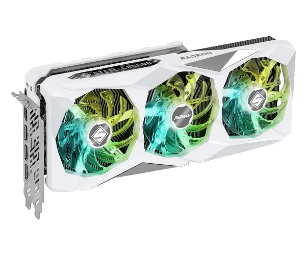 ASRock Steel Legend Radeon RX 7800 XT 16GB OC - Grafikkort - Radeon RX 7800 XT - 16 GB GDDR6 - PCIe 4.0 x16 - 3 x DisplayPort, HDMI - boks