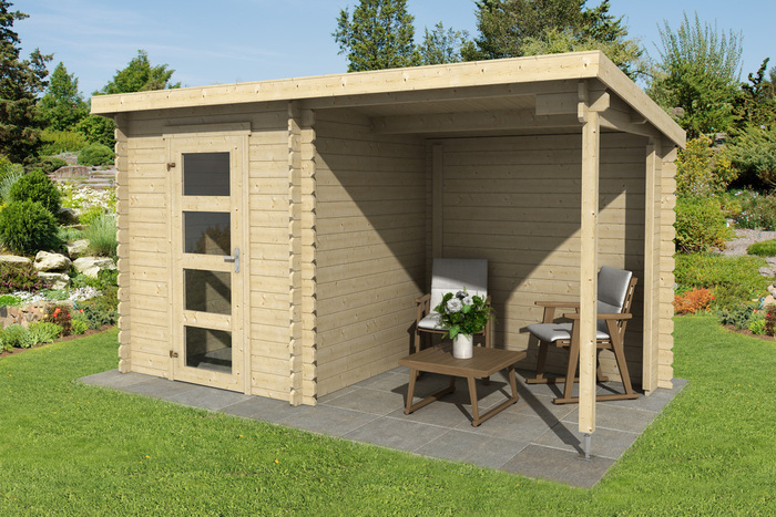 Lasita Maja redskabsrum m/pergola Jelle 175 x 370 cm