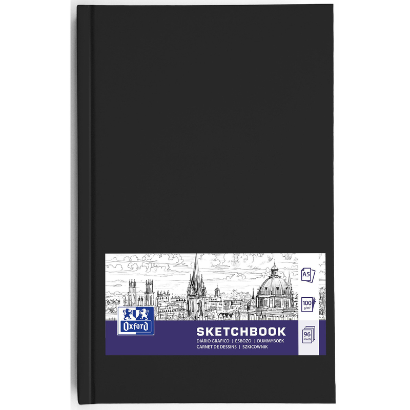 Oxford Skizzenbuch, A5, blanco, schwarz