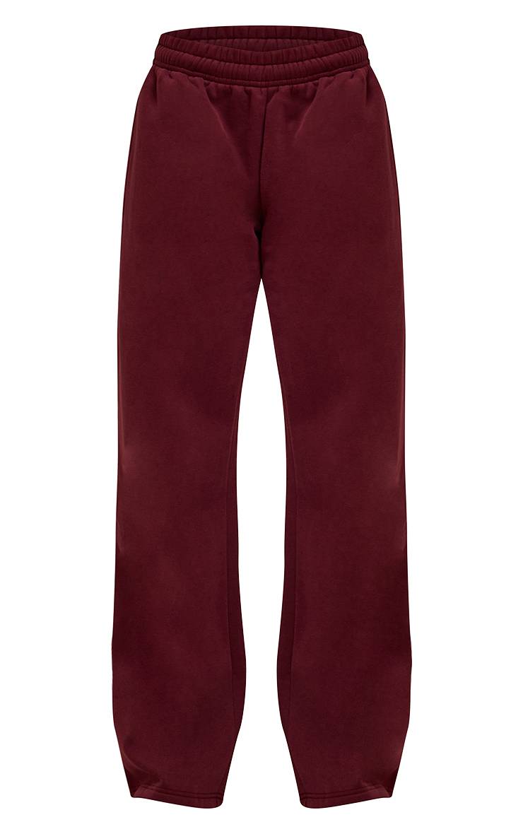 Rouge Vin Pantalon De Jogging Droit En Molleton De Coton Sports Club