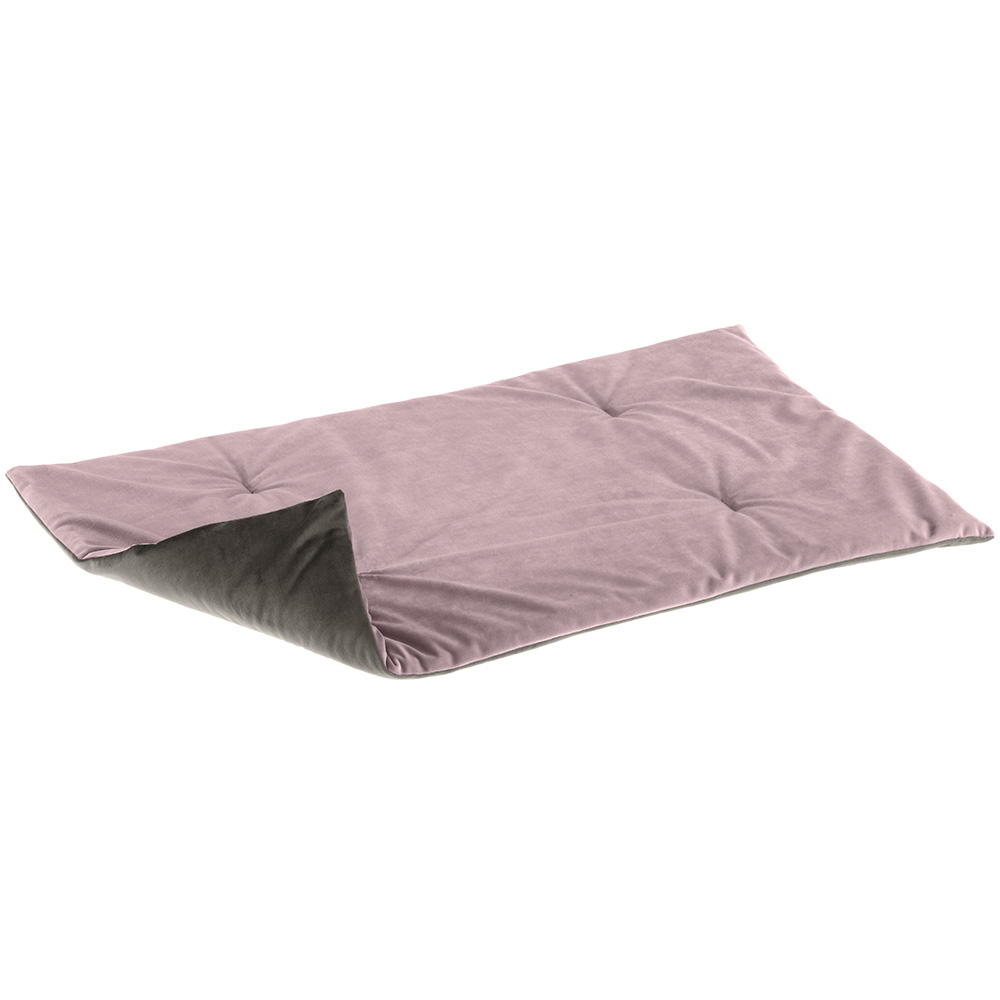 Ferplast couverture pour chiens et chats baron 80, matelas lit pour animaux, double face, velours doux, lavable 80x50 rose