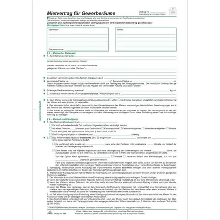 RNK Verlag Mietvertrag für Gewerberäume