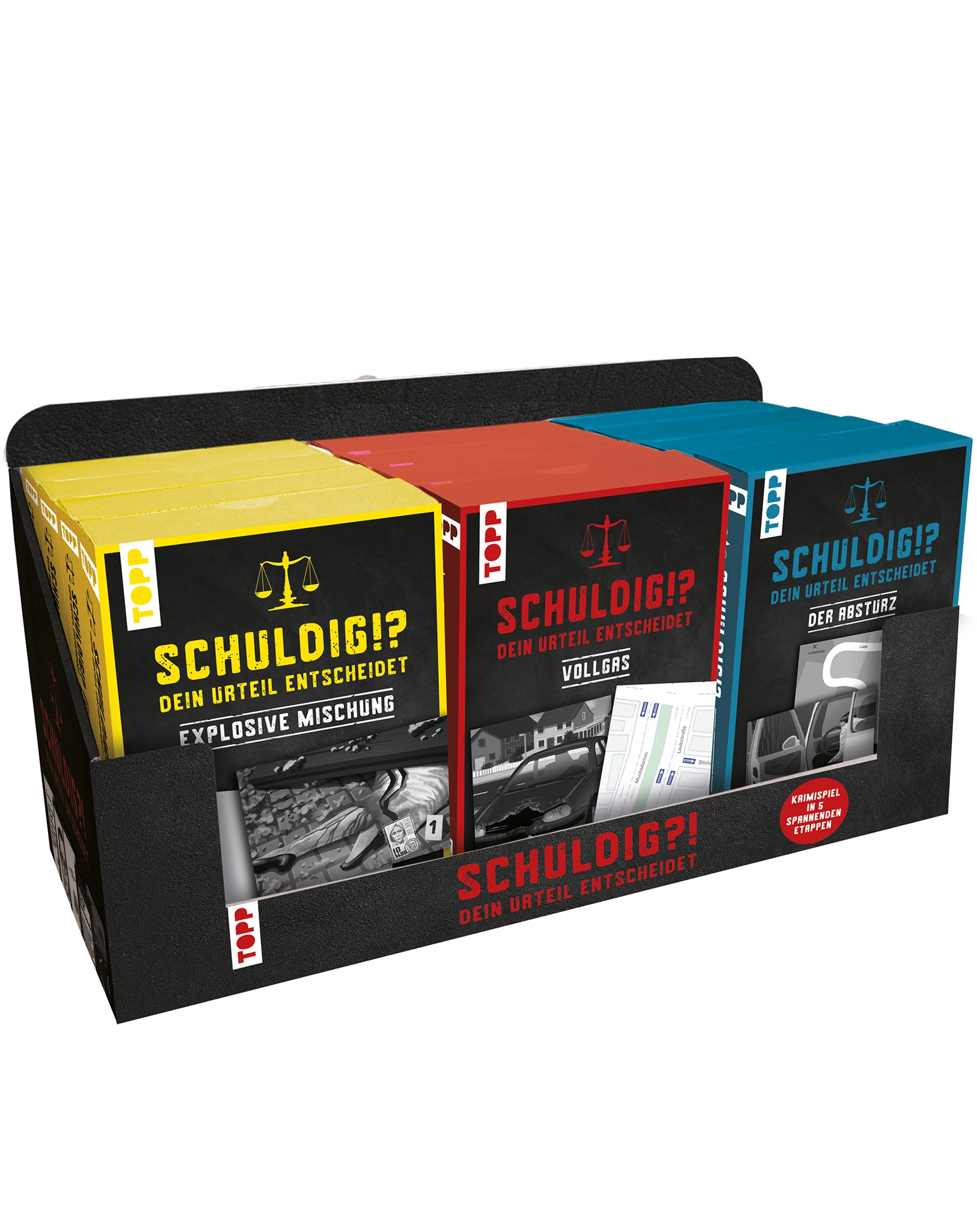 Schuldig?! Dein Urteil entscheidet (Fall 1-3) Display 3 x 4 Ex.