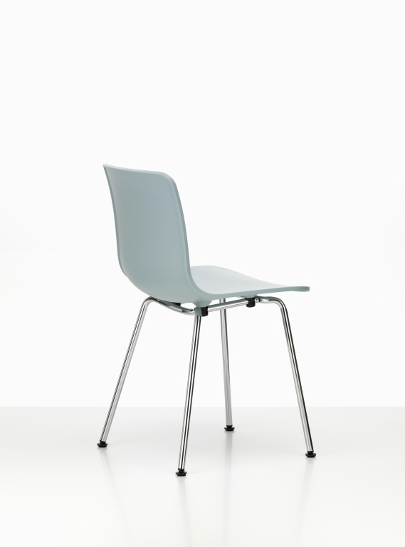 Vitra HAL RE stoel verchroomd onderstel deep black