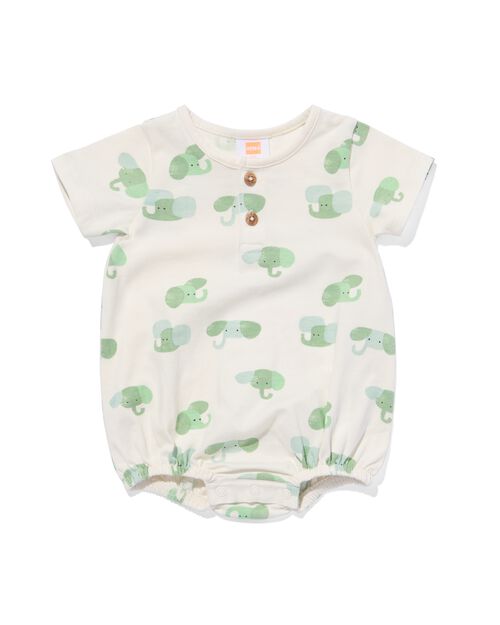 combinaison pour nouveau-né éléphants blanc cassé
