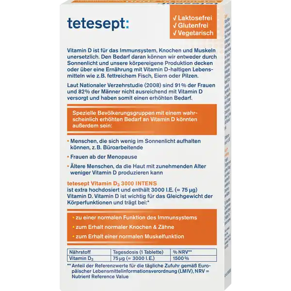 Vitamin D3 3000 INTENS Mini-Tabletten