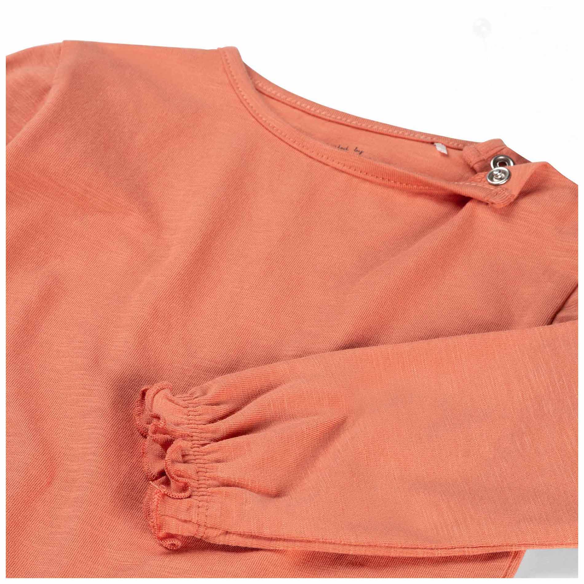 Prénatal baby shirt lange mouwen effen oranje