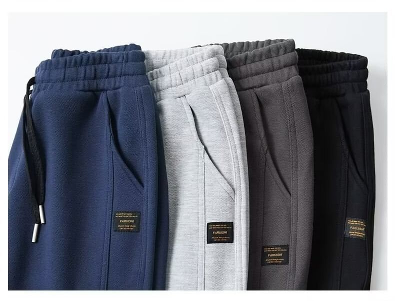 Craltuxe - Trekkoord taille effen paneel taps toelopende joggingbroek