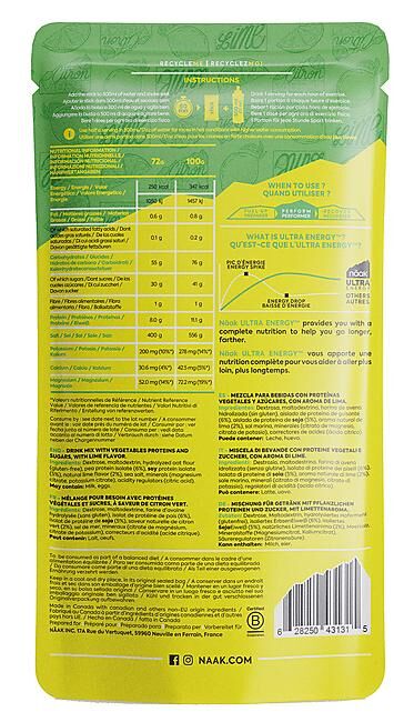 NAAK - BOISSON ULTRA ENERGY DRINK MIX CITRON VERT 72 G
