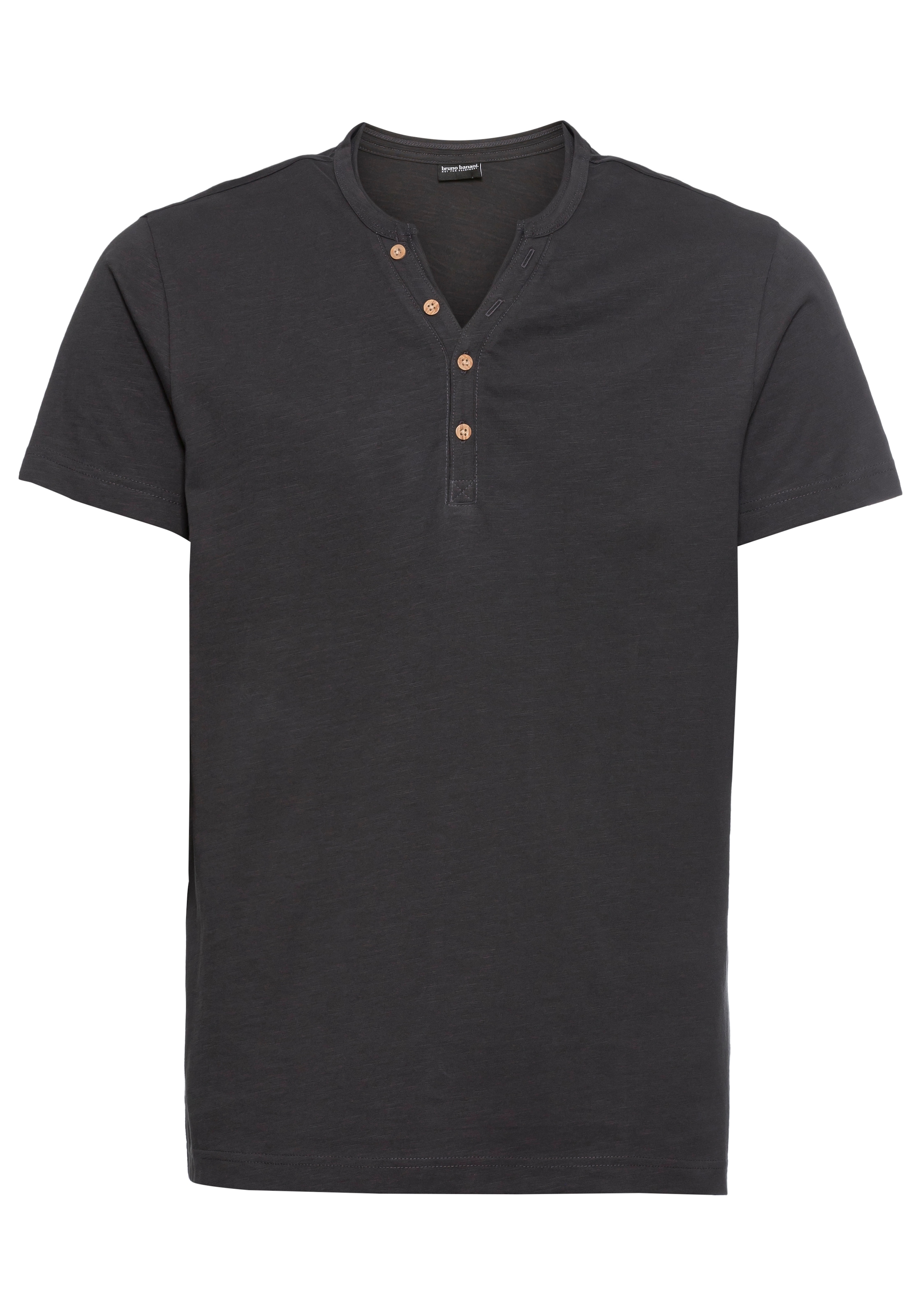 Bruno Banani T-Shirt Mit geknöpften V-Ausschnitt