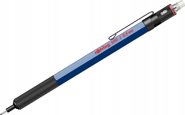 ROTRING blyant med fint blyant 500 metallic blå 0,5 mm gaveæske