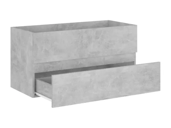 Armoire d'évier et lavabo intégré Gris béton Bois d'ingénierie