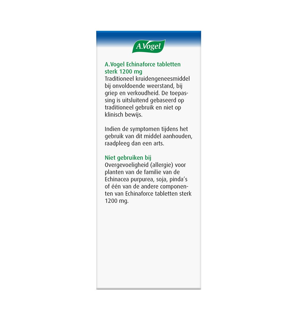 A.Vogel Echinaforce Sterk 1200Mg (30 Tabletten)