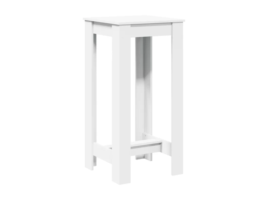 Table de bar blanc 51x50x103,5 cm bois d'ingénierie