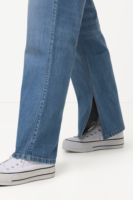 Jeans Mary, weites, gerades Bein, lange Schlitze