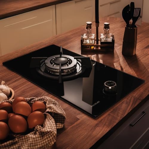 Cecotec Plaque à gaz Bolero Squad G 4200S Glass Black. Plaque à gaz avec 4 feux, finition verre noir, puissance 8000W, grilles individuelles et allumage électrique avec sécurité des vannes. : Cuisine et Maison