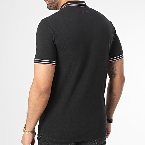 Polo Manches Courtes Pasian Noir Rose