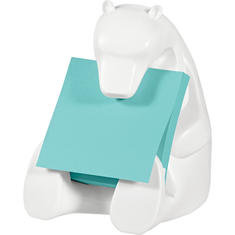 Distributeur Z-notes repositionnable ours blanc Post-it