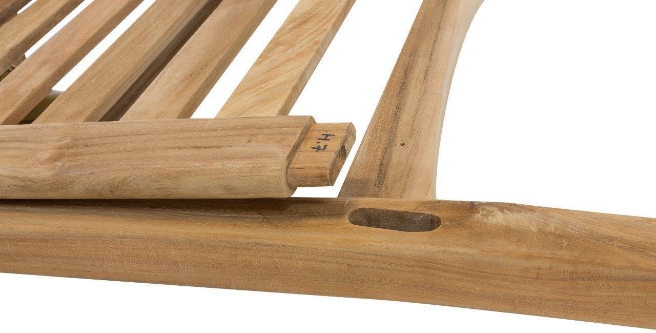 Linder Exclusiv Stabile Bank Gartenbank Picadelly 150 cm in Premium Teak mit Armlehne