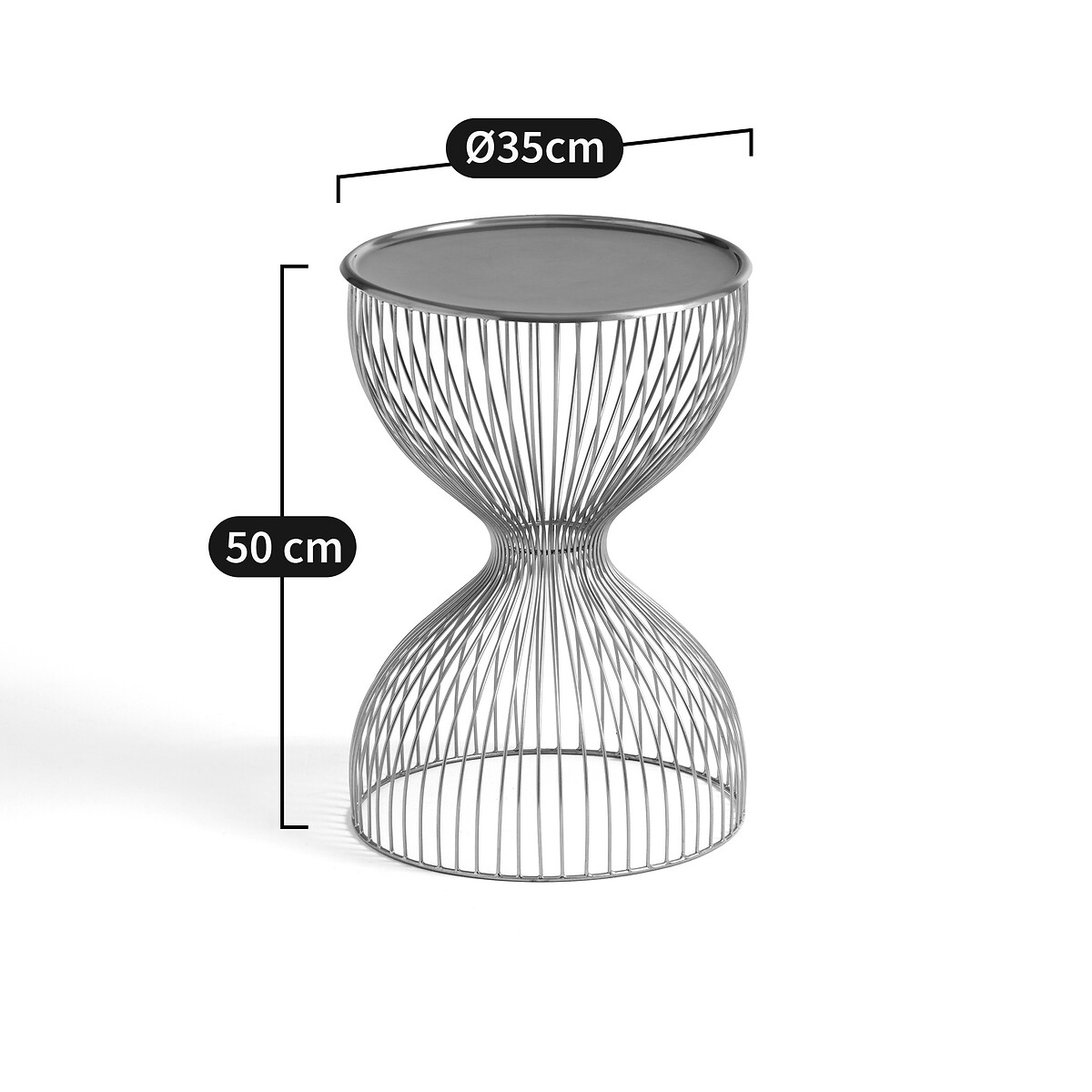 LA REDOUTE INTERIEURS<br>Mesa lateral em arame de aço, Janik