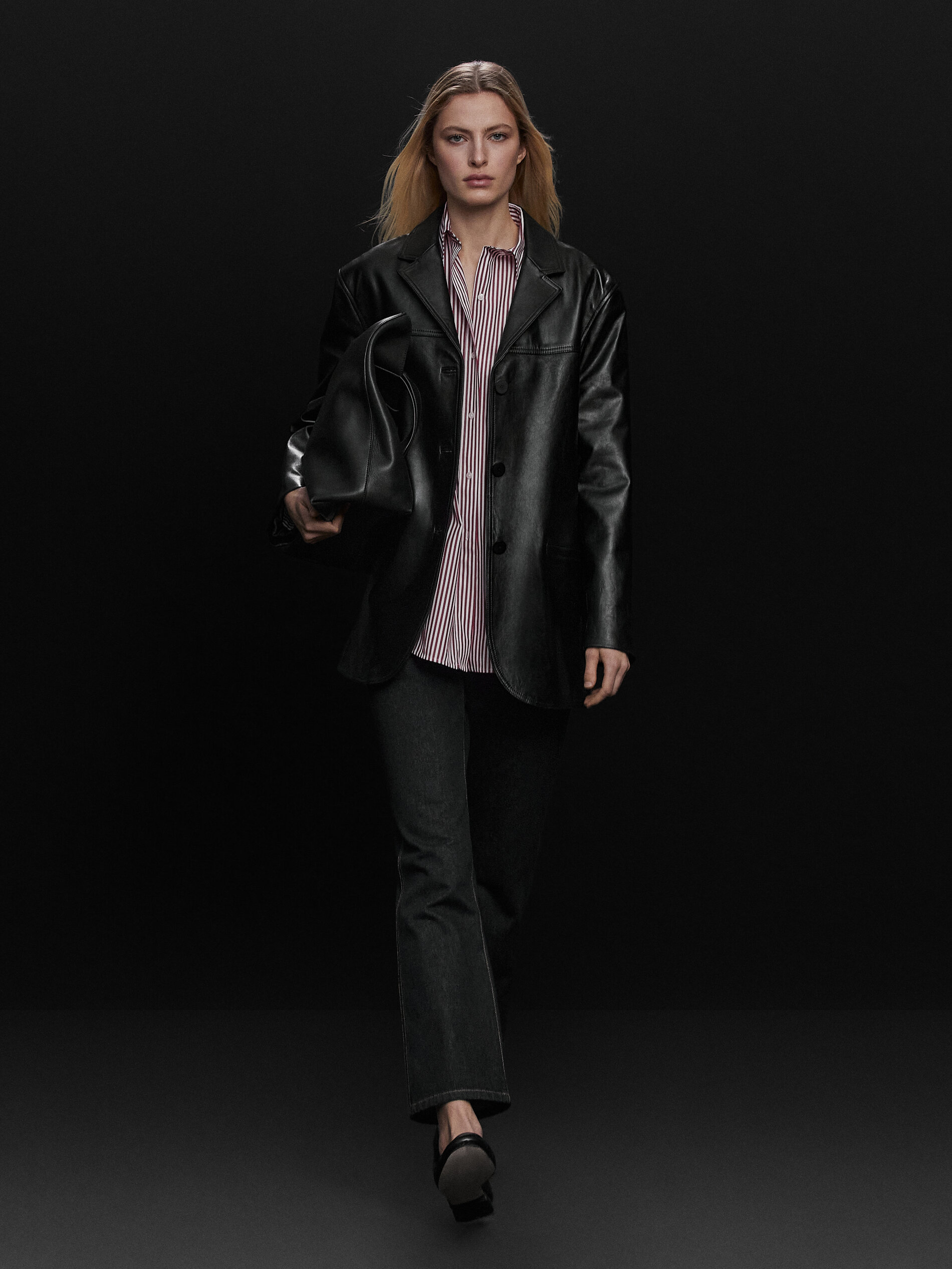 Couro napa estilo americano - PRETO