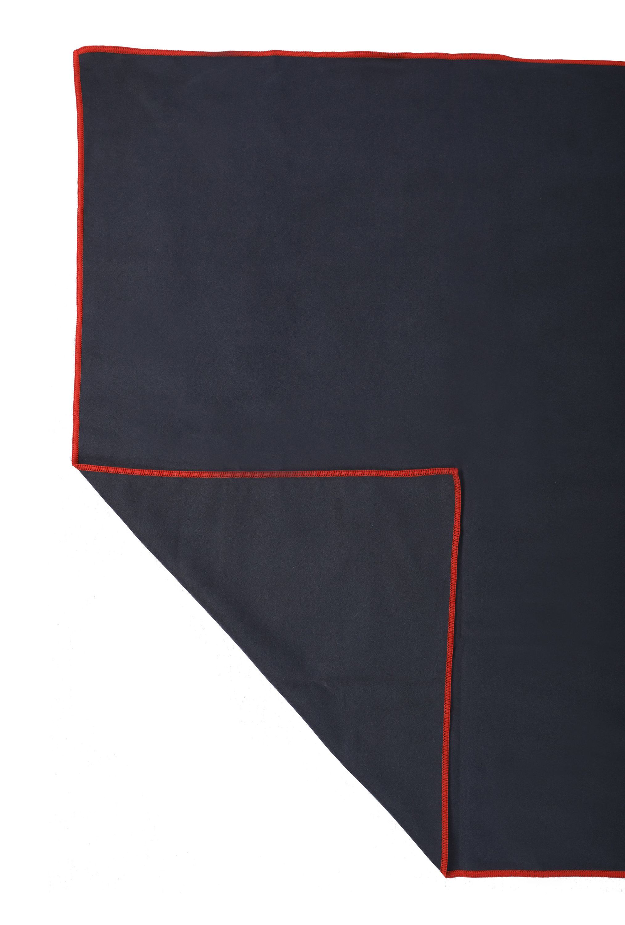 Mikrofaser Badetuch 90 x 180 cm anthrazit/rot