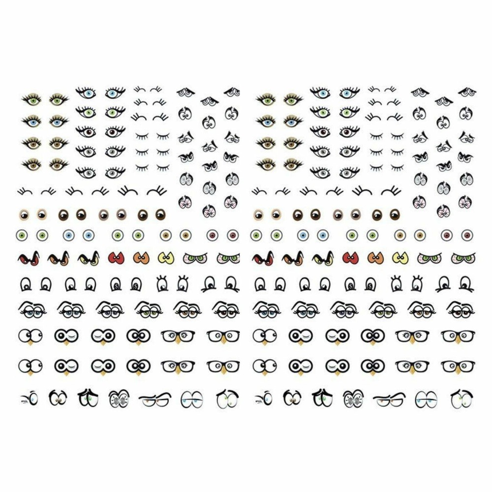 376 gommettes adhésives - yeux