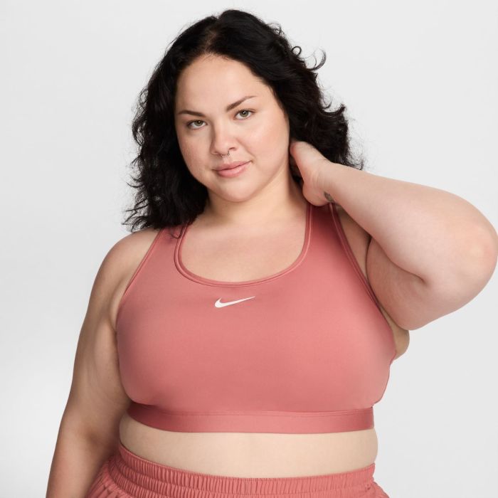 Nike Dame BH Swoosh Bra Medium Support (Plus Size) Pink