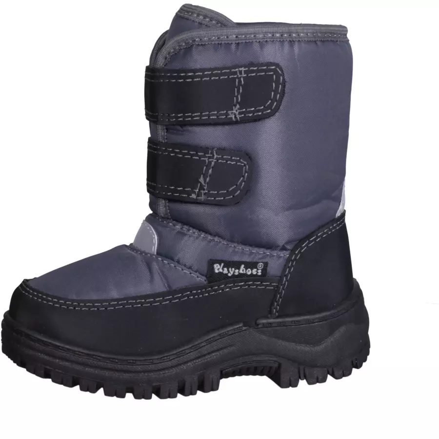 Playshoes Winter-Bootie mit Klettverschluss grau