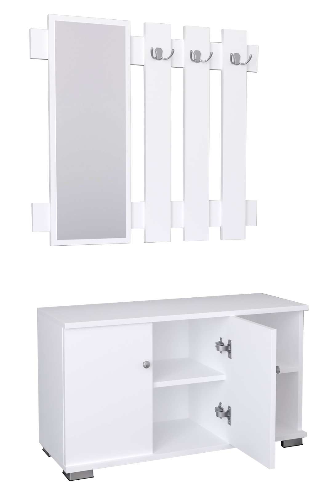Garderoben-Set GADOS XL - weiß - 90 cm