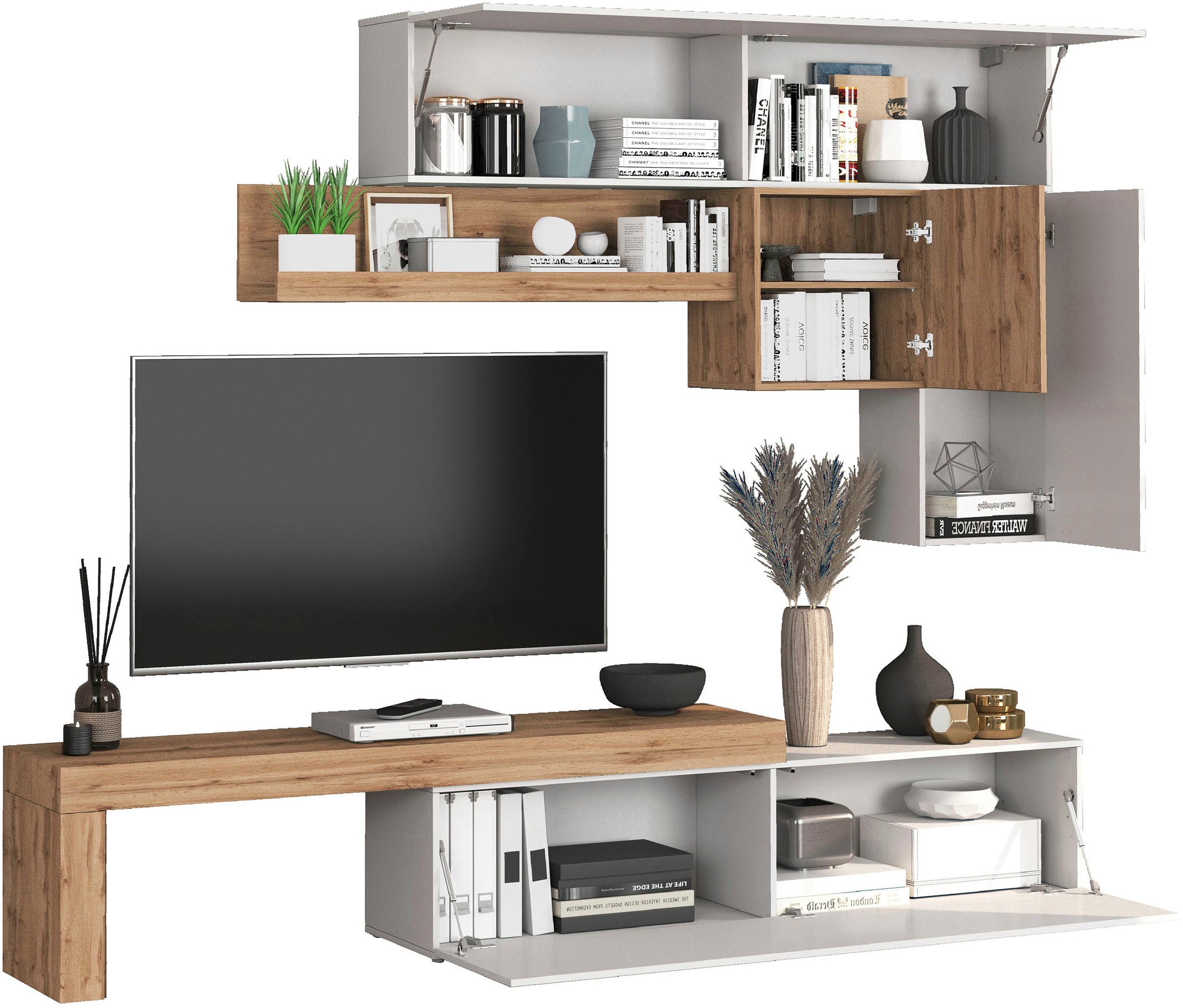 INOSIGN Wohnwand »Chronos Wohnwand, Medienwand, 5-er set« Set, 5 Stk. tlg.