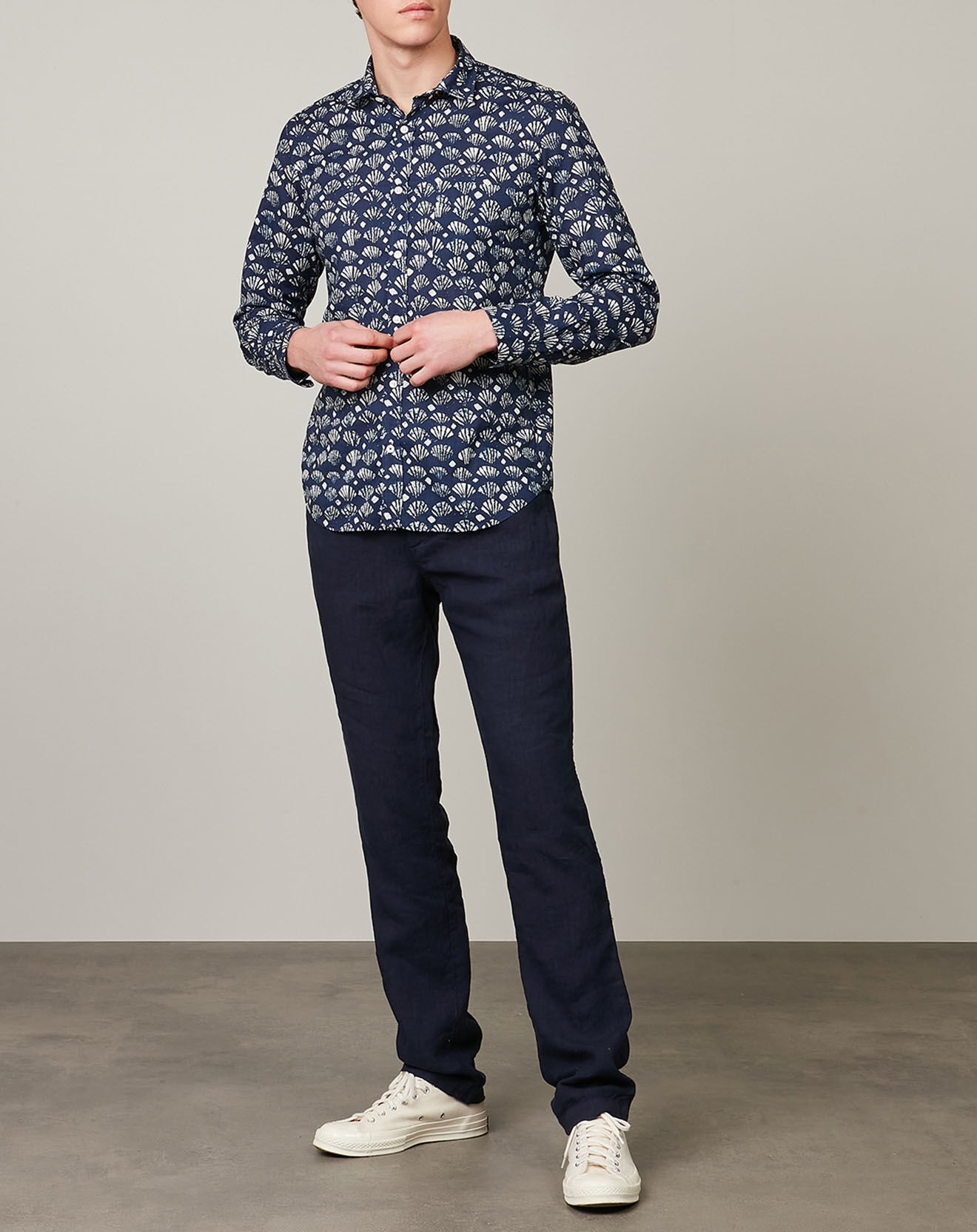 Hartford Chemise slim Storm indigo