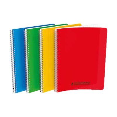 Conquérant Classique - Cahier à spirale A4 (21x29,7cm) - 100 pages - grands carreaux (Seyes) - disponible dans différentes couleurs
