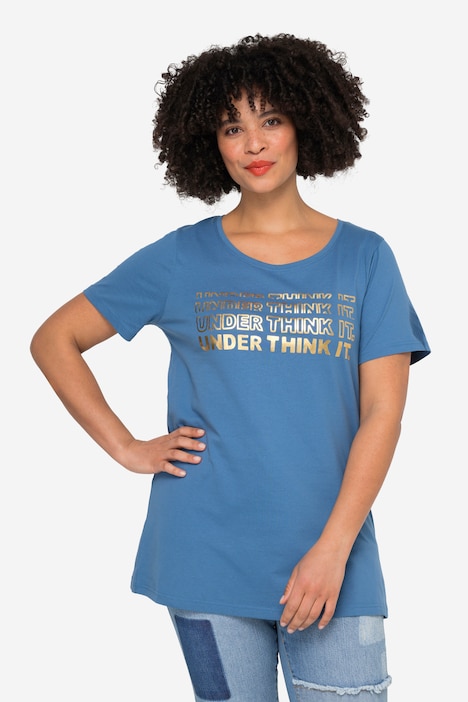 T-Shirt, Schriftzug, Rundhals, Halbarm