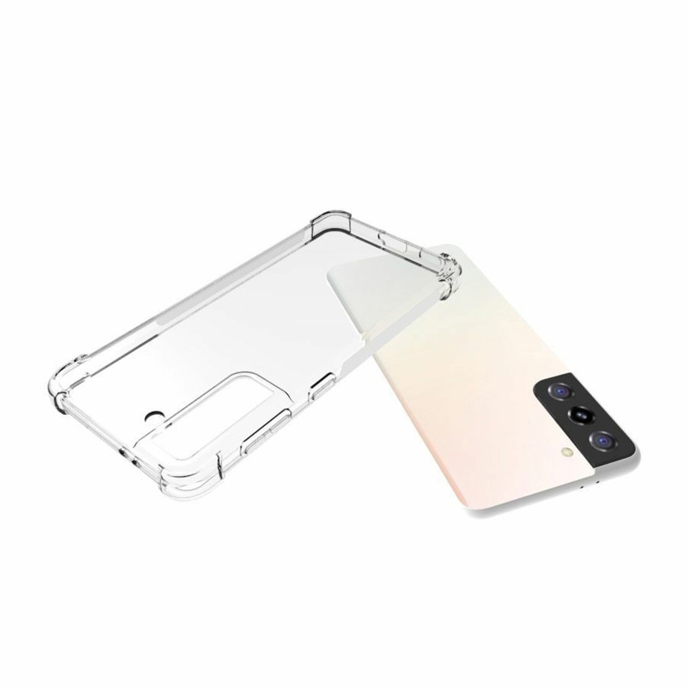 Samsung Galaxy S21 5G Gummi Hülle Case Slim Design mit Air Cushion Fallschutz - Transparent